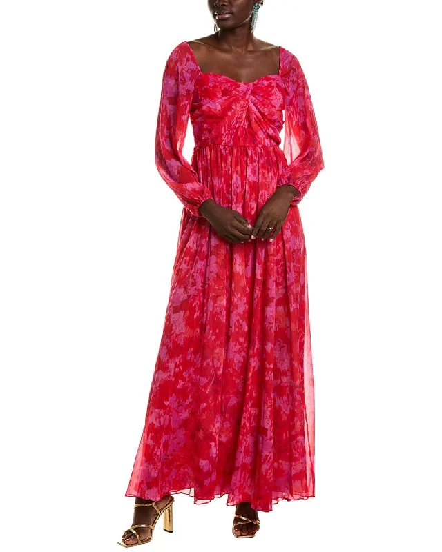 Stylish Women's Clothing Feminine Soft - Hued Look ML Monique Lhuillier Emery Chiffon Maxi Dress