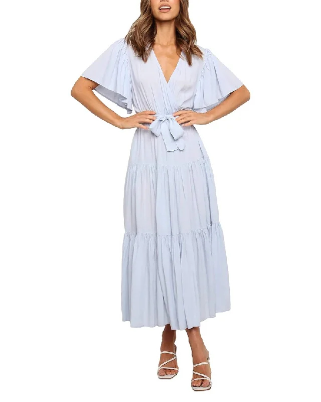 Elegant Women's Attire Parisian Effortless Chic Style Orniya Midi Dress