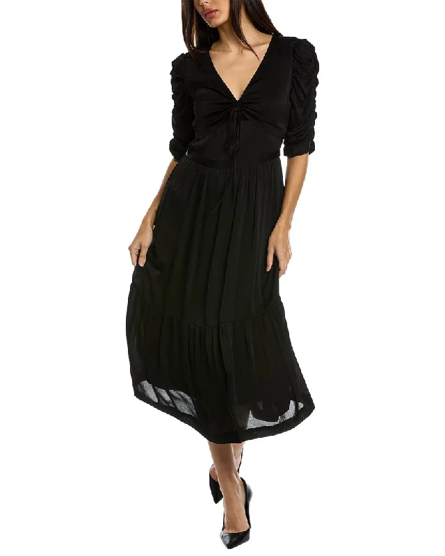 Charming Women's Outfit For Special Occasions Graceful Movement ba&sh Cinched Front Midi Dress