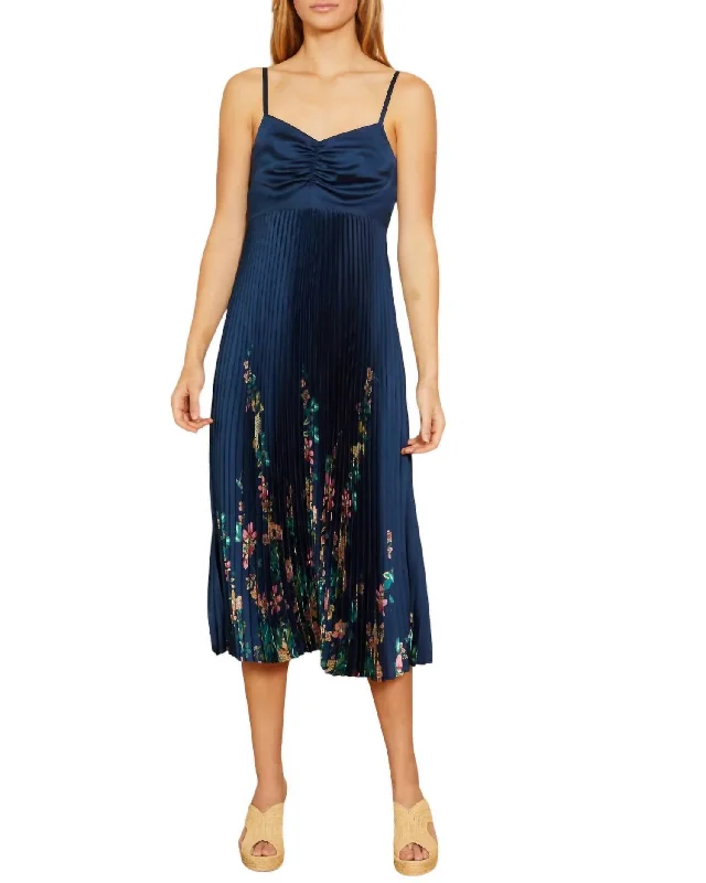 Women's Contemporary Apparel Coastal Beach - Inspired Style Donna Midi Dress In Tigerlily