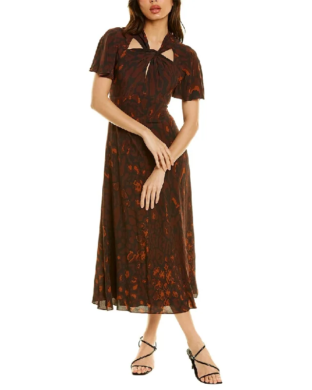 Trendy Athleisure Clothing For Women Coastal Beach - Inspired Style Temperley London Wild Cat Midi Dress