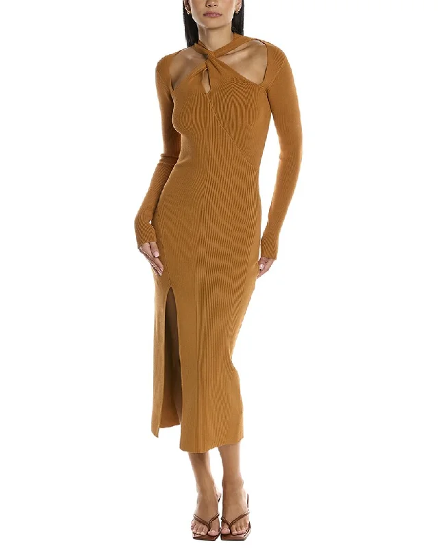 Women's Clothing For Outdoor Activities Graceful Movement Nicholas Karasi Ribbed Midi Dress