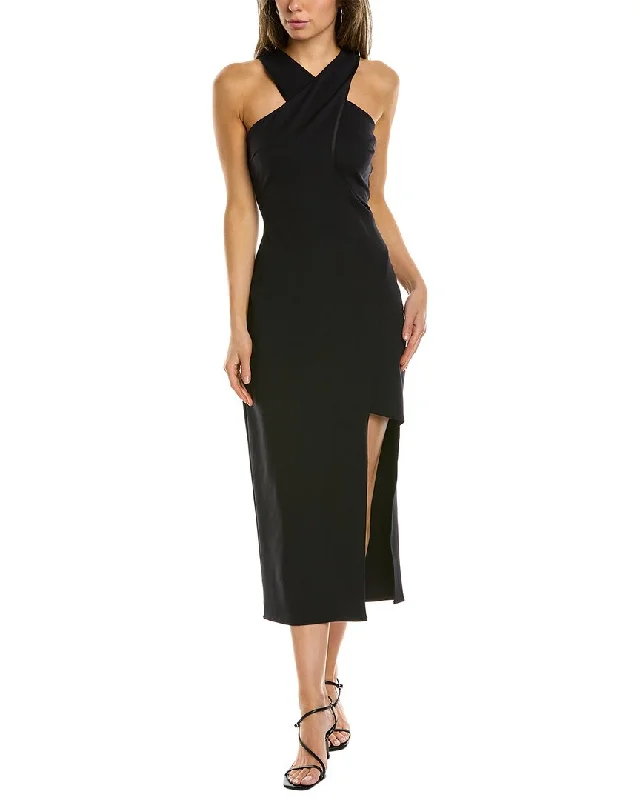 Women's Functional Apparel For Outdoor Activities Score Big on Glamorous Red - Carpet Styles Halston Kora Midi Dress