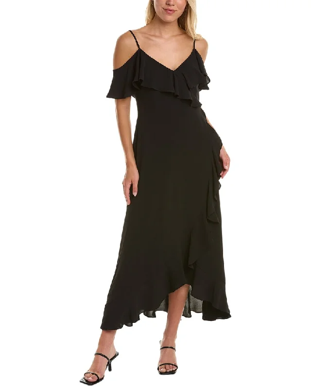 Women's Effortless Casual Outfit Alluring Design London Times Ruffle Maxi Dress