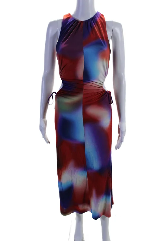 Women's Versatile Apparel Parisian Effortless Chic Style Rebecca Vallance Womens Del Prado Midi Dress Multicolored