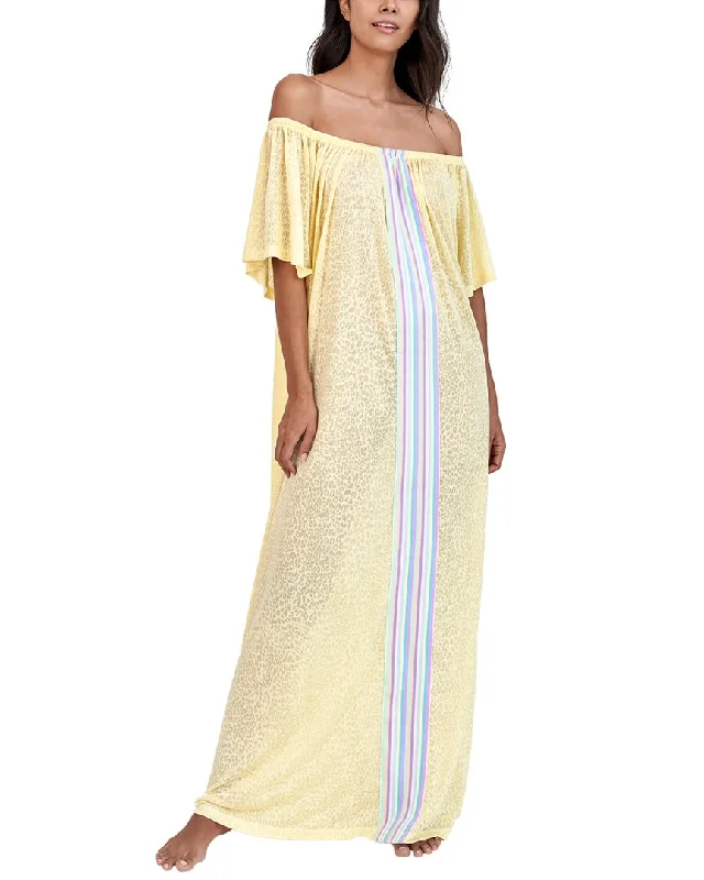 Women's Stylish Professional Apparel Fashion-Forward Style Pitusa Off Shoulder Beach Kaftan Maxi Dress