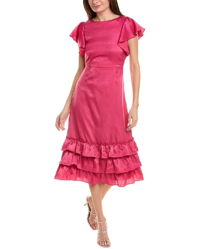 Women's Vintage-Inspired Outfit Classic Timeless Elegant Style Rachel Parcell Tiered Midi Dress