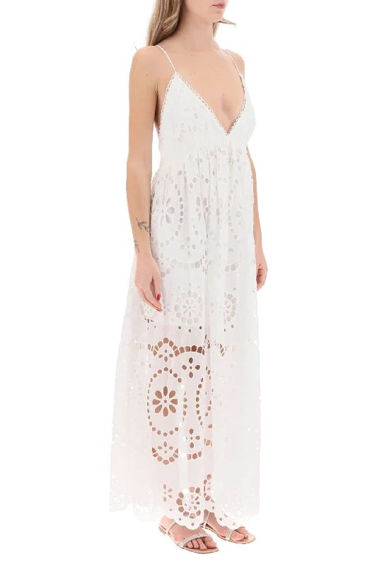 Women's Clothing For Special Occasions Now on Sale for Chic Urban Styles Zimmermann Lexi Maxi Dress In Broderie Anglaise