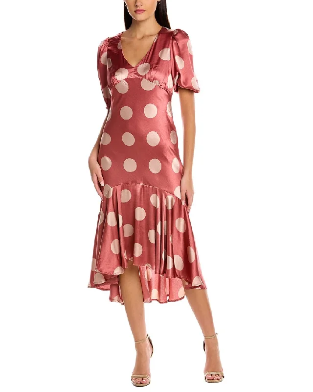 Women's Clothing For Holiday Travel Classic Charm Taylor Polka Dot Midi Dress