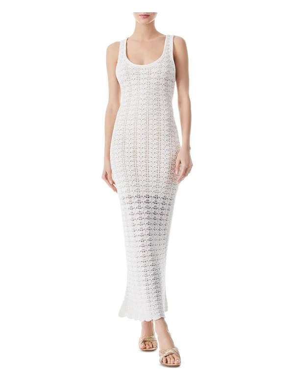 Women's Evening Clothes Feminine Soft - Hued Look Veronique Womens Crochet Sleeveless Maxi Dress