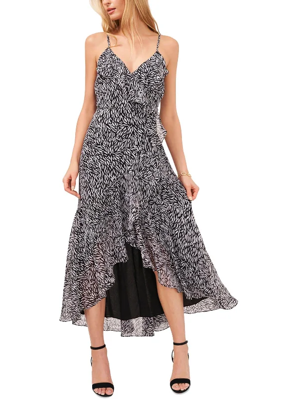 Women's Stylish Vacation Attire Sophisticated Cut Womens Chiffon Printed Maxi Dress