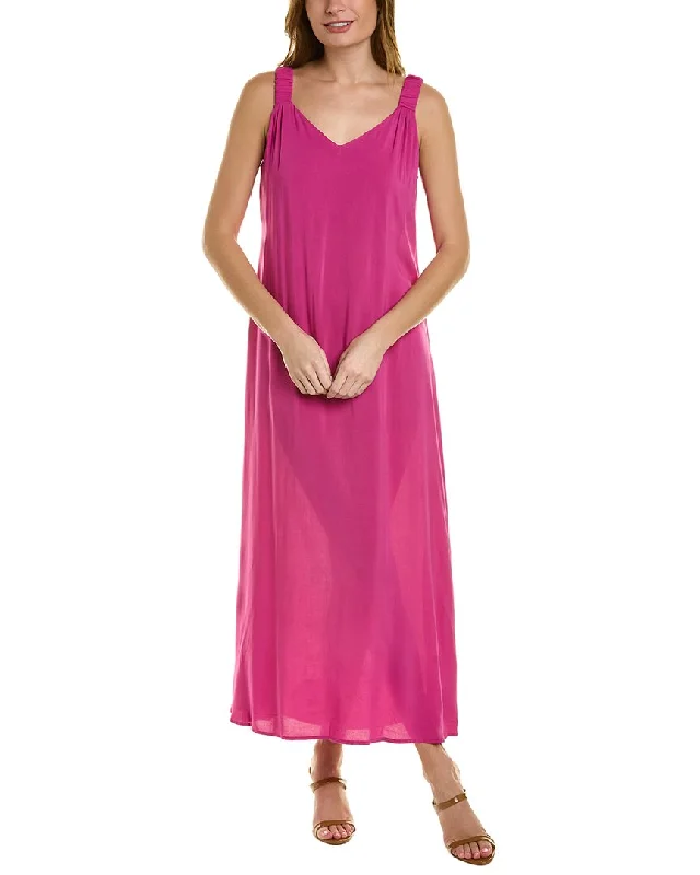 Women's Trendy Casual Clothes Sophisticated Cut Vince Camuto Ruched Strap Maxi Dress