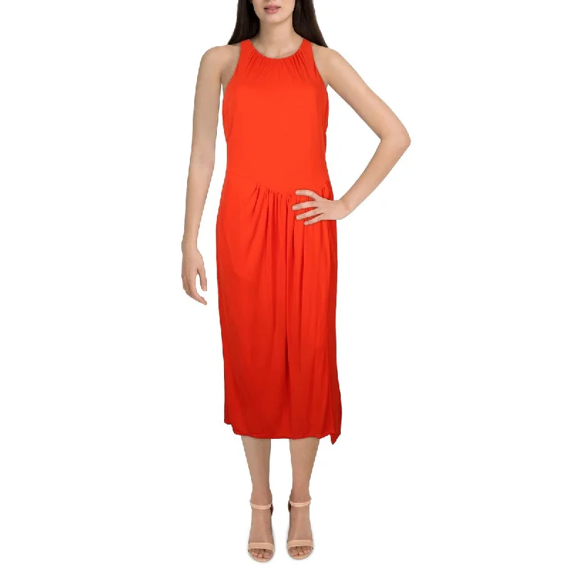 Elegant Women's Attire Boho - Chic Festival - Ready Style Lezlie Womens Shirred Sleeveless Midi Dress