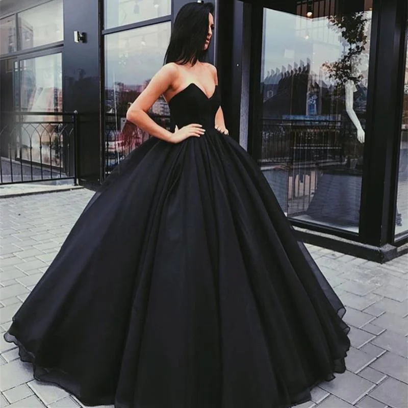 Women's Formal Event Outfit Classic Timeless Elegant Style Siaoryne LP051874 Black Sweetheart Corset  Ball Gown Prom Dress 2022,Vestido De Festa ,Evening Formal Gowns