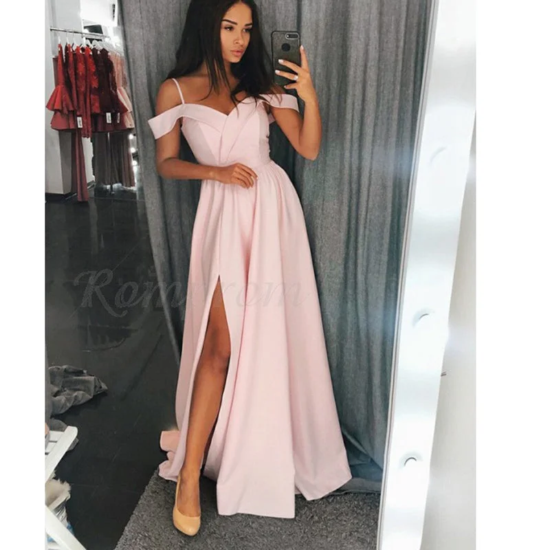 Women's Clothing For Everyday Wear Big Savings on Rustic Countryside Styles Off Shoulder A Line Prom Dresses Cheap Long Party Custom Made Gown LP874