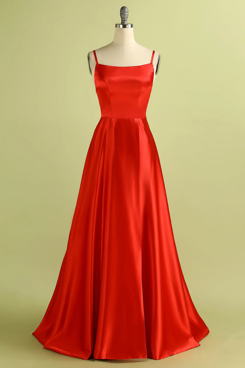 Tailored Clothing For Women Subtle Sophistication Red Backless Satin Prom Bridesmaid Dress