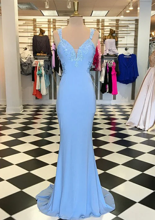 Women's Travel Apparel Clearance Event Women Appliques Prom Dress Long Mermaid Evening Gowns Fashion Formal Party Dress YPD791