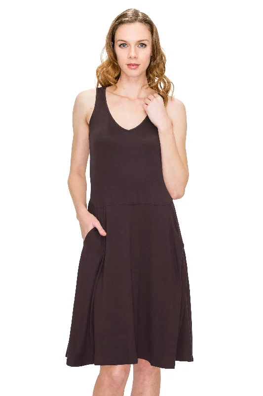 Women's Elegant Evening Attire Playful Elegance Sleeveless Loose Swing Tank Dress