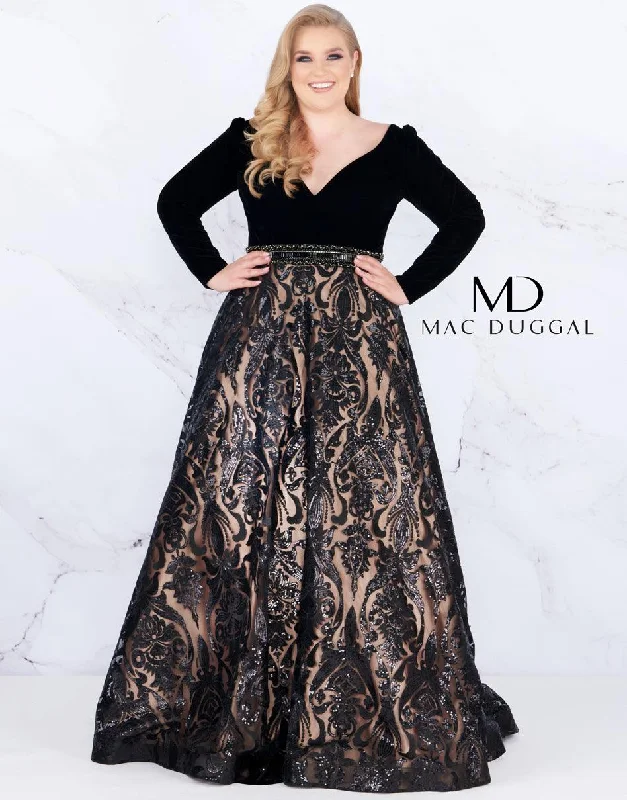 Affordable Luxury Women's Garments Classic Timeless Elegant Style Mac Duggal Long Prom Plus Size Dress