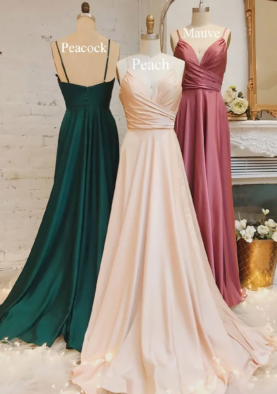 Women's Activewear Apparel Weekend Special Women Spaghetti Straps Prom Dress Long A-Line Evening Gowns Simple Formal Party Dress YPD798