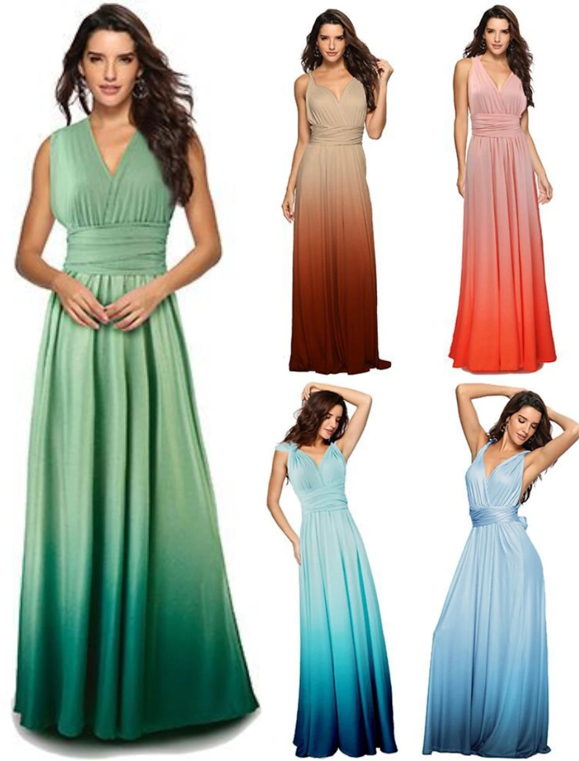 Timeless Women's Clothing Vintage Retro Party Wear A-Line Bridesmaid Dress V Neck Sleeveless Elegant Floor Length Spandex with Ruching