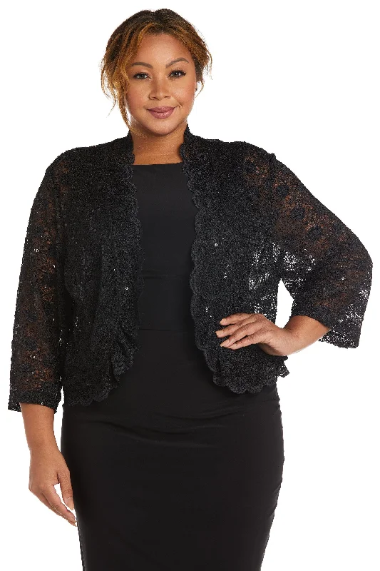 Women's Resort Attire Hollywood Glam Award - Show Style R&M Richards 3158W Long Sleeve Plus Size Lace Bolero