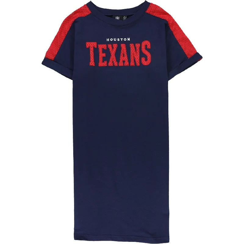 Women's Formal Apparel Classic Timeless Elegant Style G-III Sports Womens Houston Texans Shirt Dress, Blue, Medium