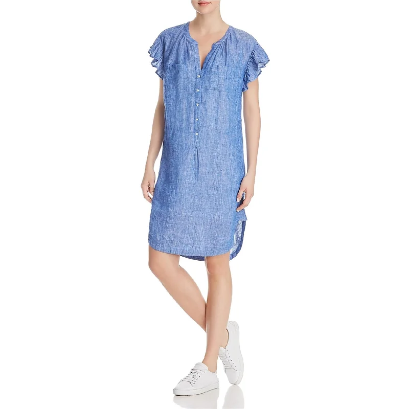 Women's Casual Attire Elevated Style Joie Womens Fermina Shirt Dress, Blue, Small